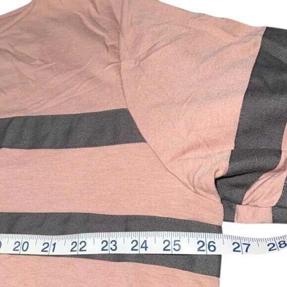 Plus Size Mind Matter Pink & Black Striped Tunic Top 3X Polyester/Rayon/Spandex - Picture 8 of 9